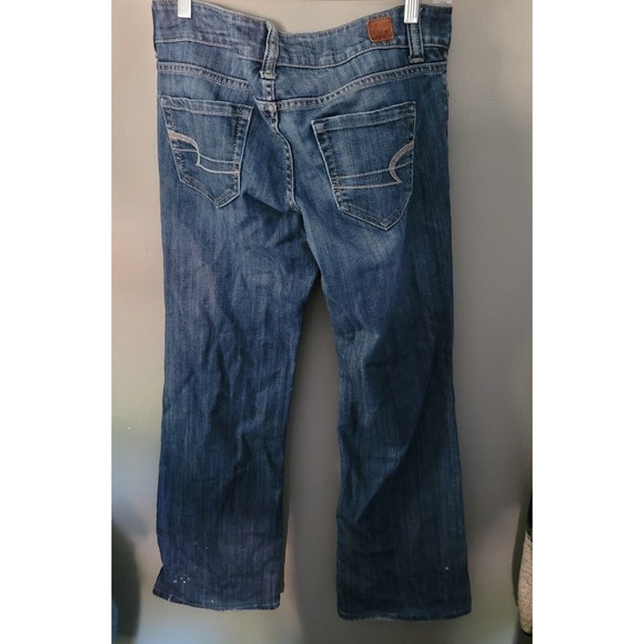 American Eagle Vintage Y2K Favorite Boyfriend Flare Low Rise Jeans 4 dark wash - Picture 6 of 8